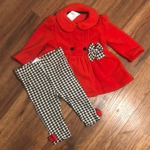 Double Breasted Fleece Coat w/ Matching Pants